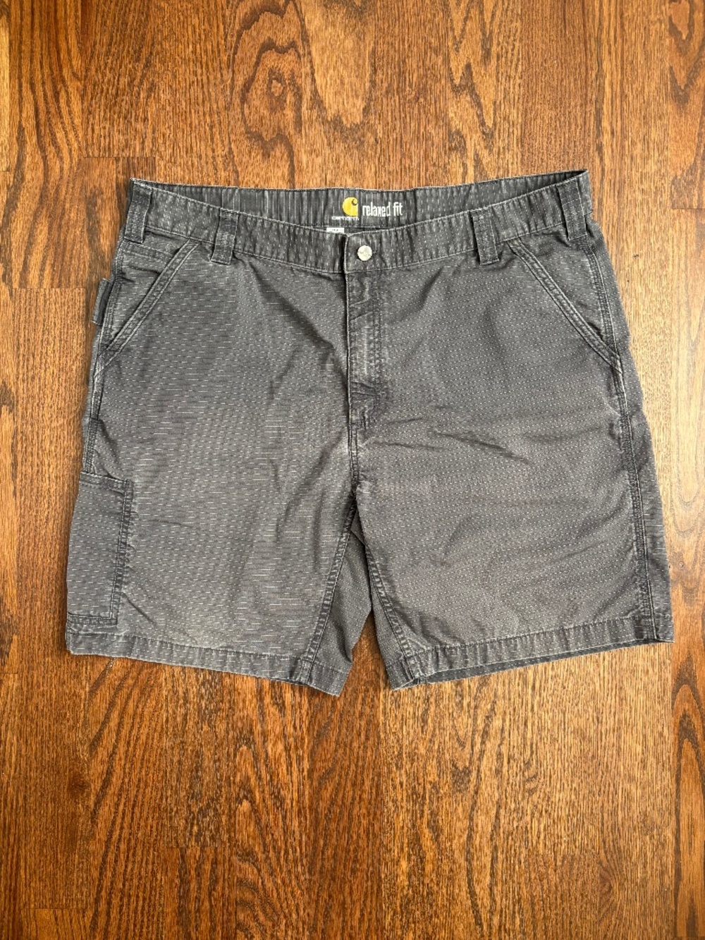 Carhartt Men’s 42 Gray Relaxed Fit Ripstop Cargo Work Shorts Utility